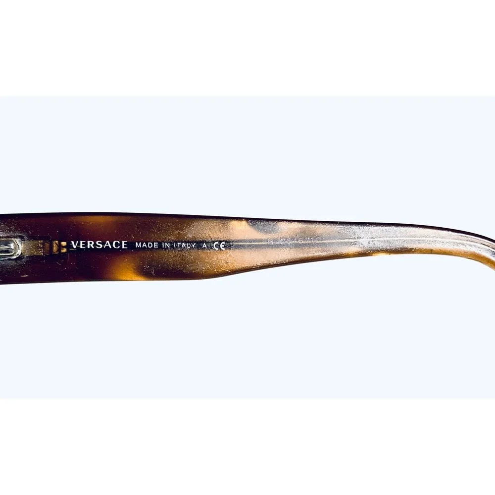 Versace Copper Metal Rectangular Glasses W Brown Temples Italy MOD1168 52 16 135